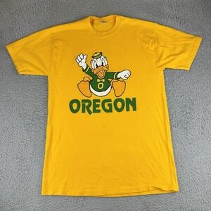 Vintage Oregon Ducks Donald Duck Disney Yellow T Shirt Vintage Y2k Men's Large